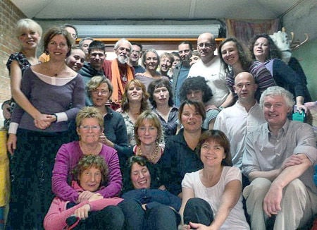 Historic mantra workshop memory image from the Muz Murray archive collection of earlier teaching years.